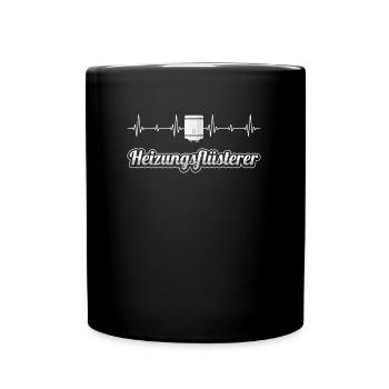 Anlagenmechaniker Installateur Herzschlag - Tasse einfarbig - Schwarz - Vorne