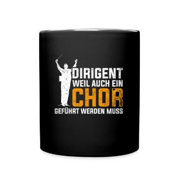 Chorleiter Musiker Dirigent - Tasse einfarbig - Schwarz - Vorne