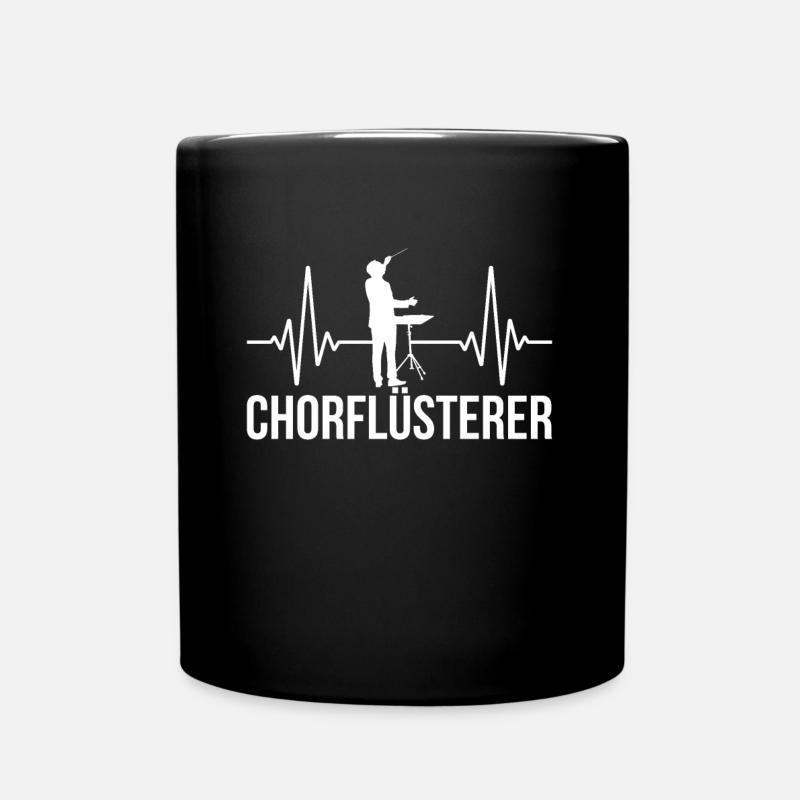 Chorleiter Dirigent Herzschlag - Tasse einfarbig - Schwarz
