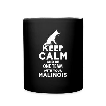 Chien de berger belge Malinois - Mug uni - noir - Devant