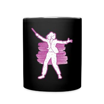 Cadeau d'orchestre de musique classique fille chef d'orchestre - Mug uni - noir - Devant