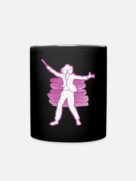 Cadeau d'orchestre de musique classique fille chef d'orchestre - Mug uni - noir