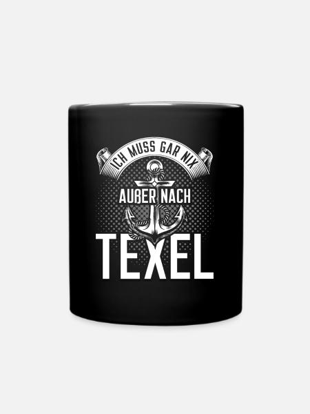 Texel Insel Anker Holland - Tasse einfarbig - Schwarz