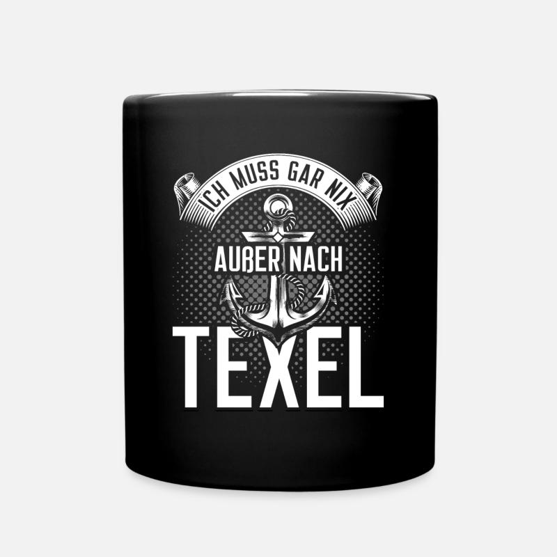 Texel Insel Anker Holland - Tasse einfarbig - Schwarz