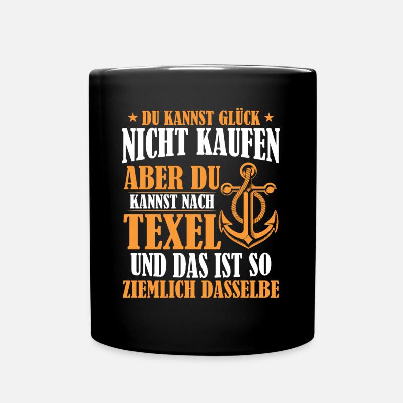Texel Freude Anker Holland - Tasse einfarbig - Schwarz
