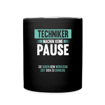 Techniker Lustige Technik Handwerker Geschenk - Tasse einfarbig - Schwarz - Vorne