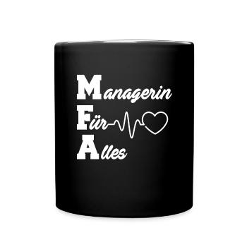 MFA Arzthelferin Medizinische Fachangestellte - Tasse einfarbig - Schwarz - Vorne