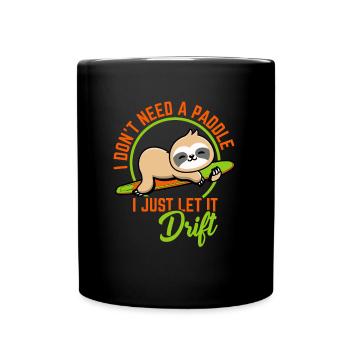 Stand up paddling paresseux SUP - Mug uni - noir - Devant