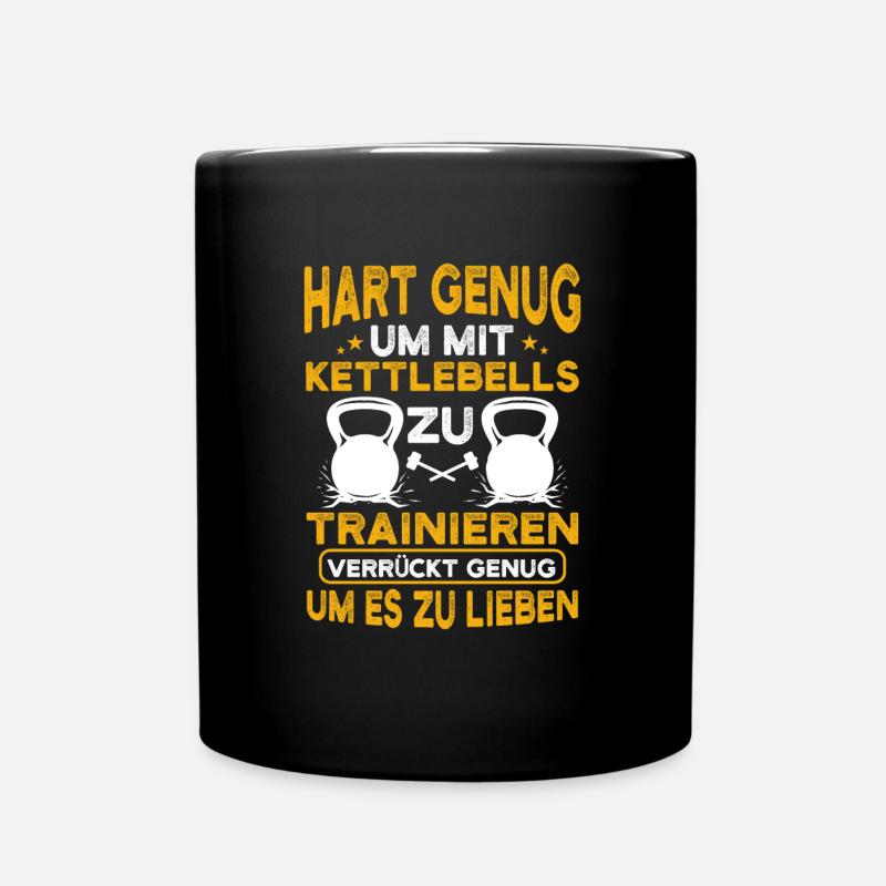 Kettlebell Fitness Workout Sport - Tasse einfarbig - Schwarz