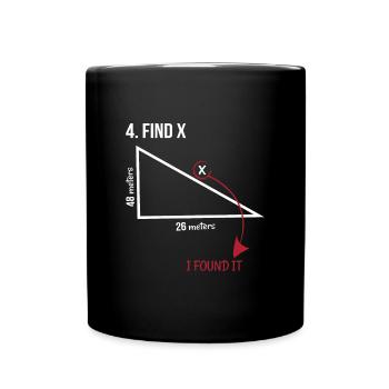 mathématiques, mathématiques, prof de maths, triangle - Mug uni - noir - Devant