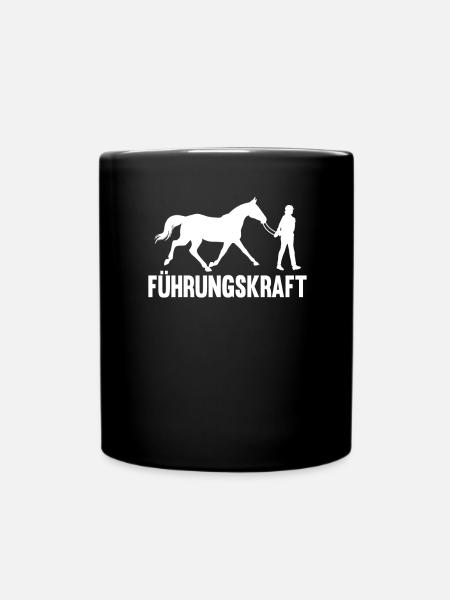Reiterin Pferdespruch Lustiges Pferde Geschenk - Tasse einfarbig - Schwarz