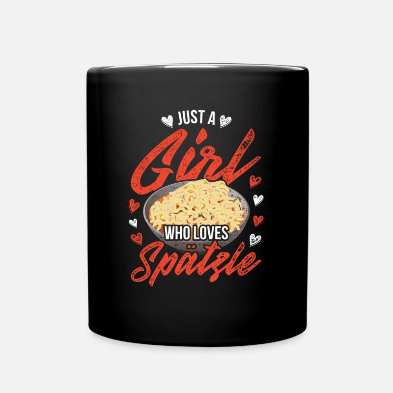 Spätzle Liebhaberin - Tasse einfarbig - Schwarz