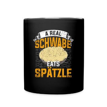 Schwaben Spätzle - Tasse einfarbig - Schwarz - Vorne