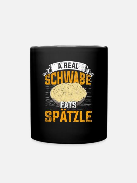 Schwaben Spätzle - Tasse einfarbig - Schwarz