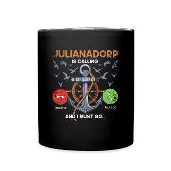 Julianadorp Niederlande Anker Urlaub - Tasse einfarbig - Schwarz - Vorne