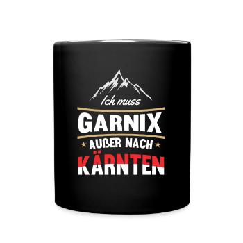 Kärnten Urlaub Alpen Österreich - Tasse einfarbig - Schwarz - Vorne