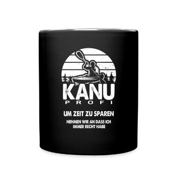 Kanu Profi Kanusport Kajak Wassersport Vintage - Tasse einfarbig - Schwarz - Vorne