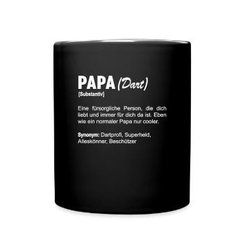 Dart Dad Dad Darts Darts Player Saying Father's Day - Full Colour Mug - black - Front