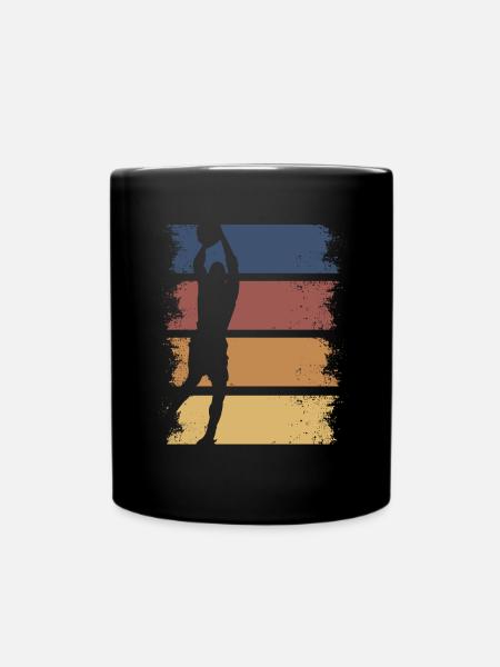Retro Basketball Vintage Style Basketballer - Tasse einfarbig - Schwarz