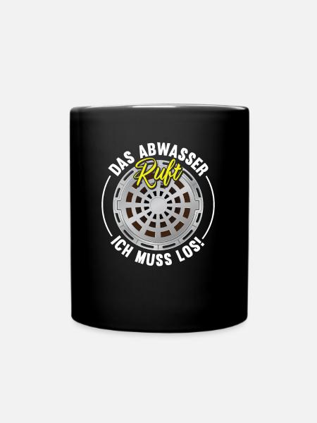 Retro Abwassertechnik Abwasser Kläranlage - Tasse einfarbig - Schwarz