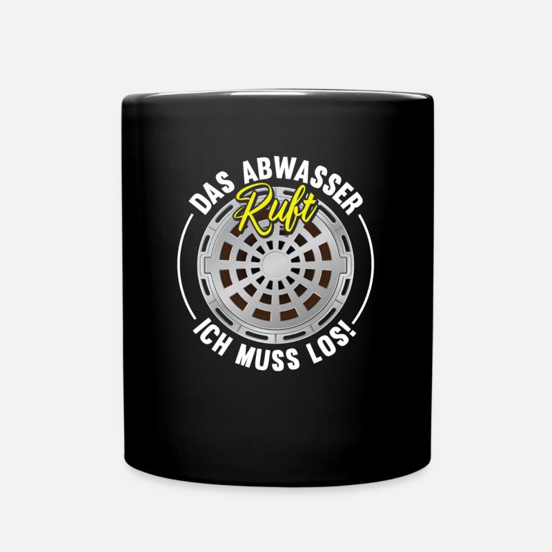 Retro Abwassertechnik Abwasser Kläranlage - Tasse einfarbig - Schwarz