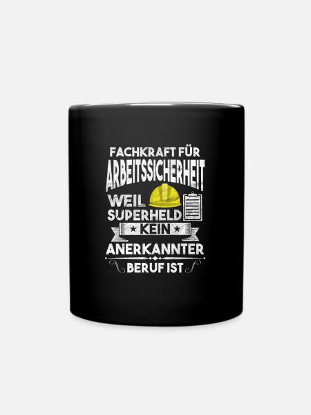 Fachkraft Arbeitssicherheit Sifa Sicherheitskraft - Tasse einfarbig - Schwarz