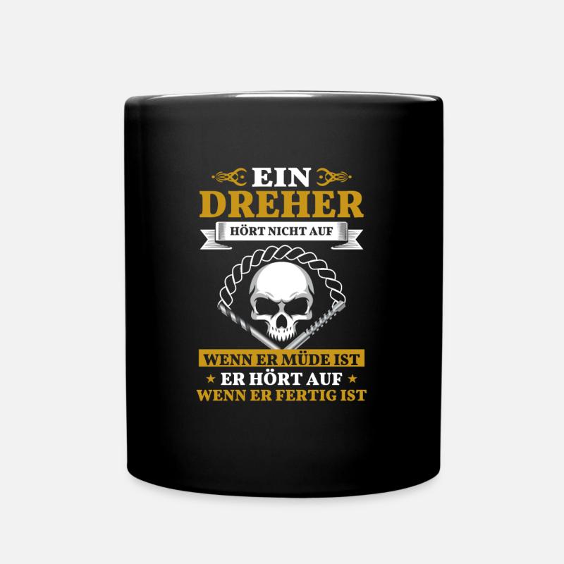 Zerspanungsmechaniker Industriemechaniker Dreher - Tasse einfarbig - Schwarz