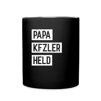 Papa KFZler Hero Mechanic Tuning Screwdriver Father - Full Colour Mug - black - Front