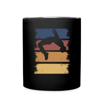 Parkour Freerunning Backflip Retro - Tasse einfarbig - Schwarz - Vorne