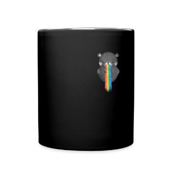 Bear Teddy Rainbow LGBT Pride Gay CSD - Full Colour Mug - black - Front