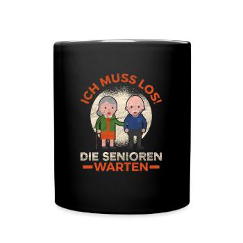 Altenpflegerin Senioren Pfleger Pflegekraft - Tasse einfarbig - Schwarz - Vorne