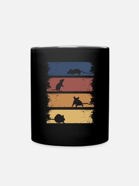 Rat House Rat Rodent Rat Owner Vintage - Full Colour Mug - black