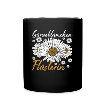 Gänseblümchen Flüsterin Maßliebchen - Tasse einfarbig - Schwarz - Vorne