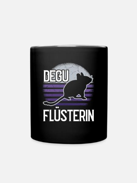 Degu Flüsterin Spruch Nagetier - Tasse einfarbig - Schwarz