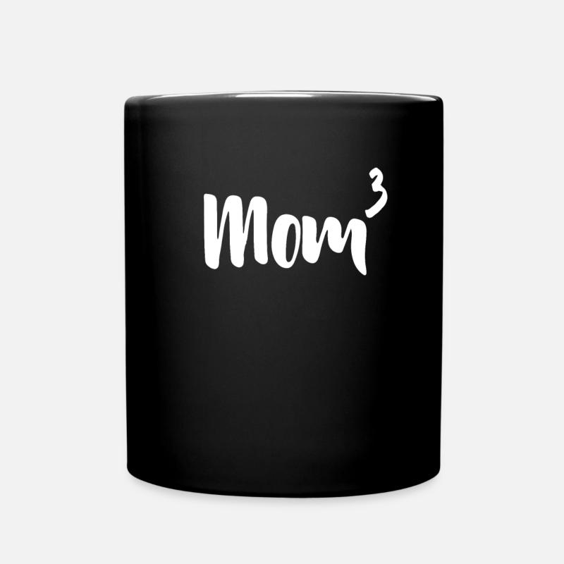 Mom hoch 3 Kinder Muttertag Geschenk - Tasse einfarbig - Schwarz