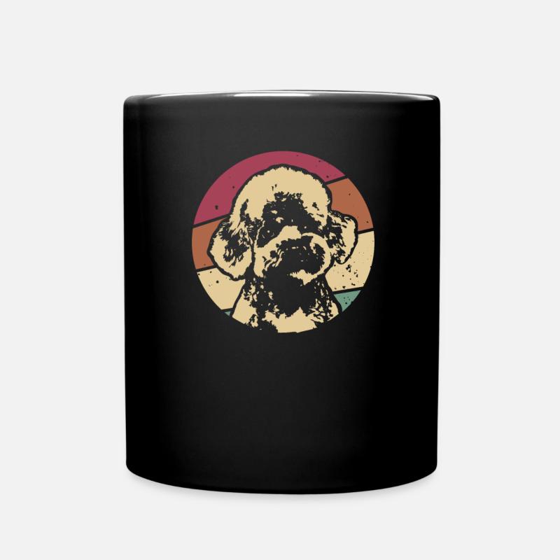 Pudel Hund Vintage Retro - Tasse einfarbig - Schwarz