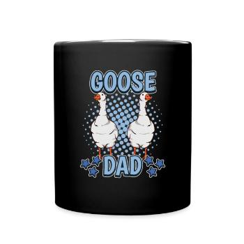 Gänse Goose Dad - Tasse einfarbig - Schwarz - Vorne