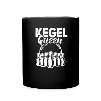 Kegel Queen Kegeln Kegelclub Lustig - Tasse einfarbig - Schwarz - Vorne