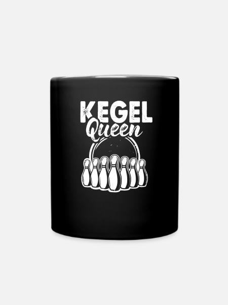Kegel Queen Kegeln Kegelclub Lustig - Tasse einfarbig - Schwarz