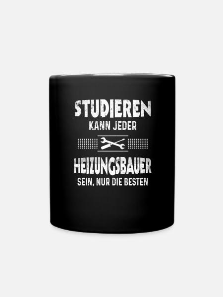 Bester Heizungsbauer Handwerker Lustig Heizungsbau - Tasse einfarbig - Schwarz