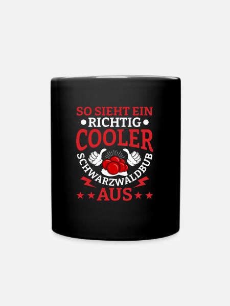 Schwarzwaldbub Schwarzwald Schwarzwälder - Tasse einfarbig - Schwarz