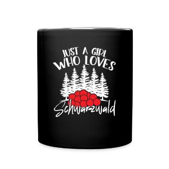 Schwarzwald liebe Bollenhut Schwarzwälder - Tasse einfarbig - Schwarz - Vorne