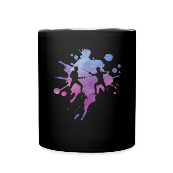 Fechter Sport Degen Fechtsport Fechten - Tasse einfarbig - Schwarz - Vorne