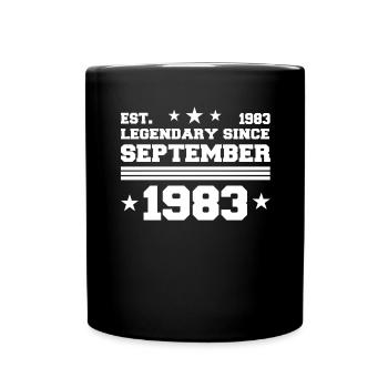 38e anniversaire cadeau septembre 1983 - Mug uni - noir - Devant