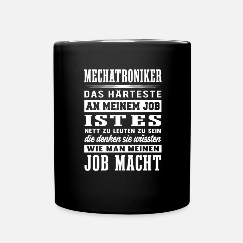 Mechatroniker Beruf Garage KFZ Auto Schrauber - Tasse einfarbig - Schwarz