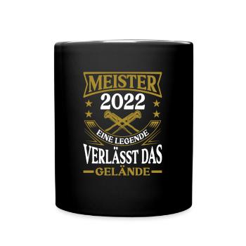 Heizungsbauer Meister 2022 Installateur Heizungsba - Tasse einfarbig - Schwarz - Vorne