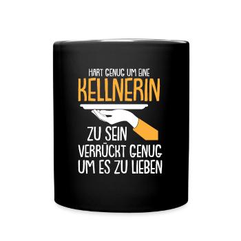 Kellnerin Leidenschaft Bedienung Servicekraft - Tasse einfarbig - Schwarz - Vorne