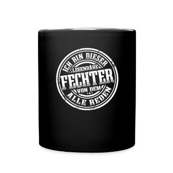 Fechter Legende Fechten Degen Fechtsport - Tasse einfarbig - Schwarz - Vorne