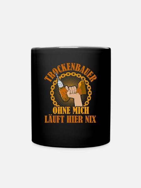 Trockenbauer Trockenbau Bohrmaschine - Tasse einfarbig - Schwarz