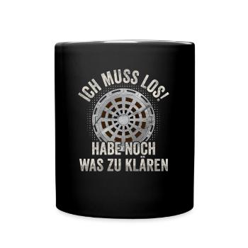 Abwassertechniker was klären Abwasser Kläranlage - Tasse einfarbig - Schwarz - Vorne